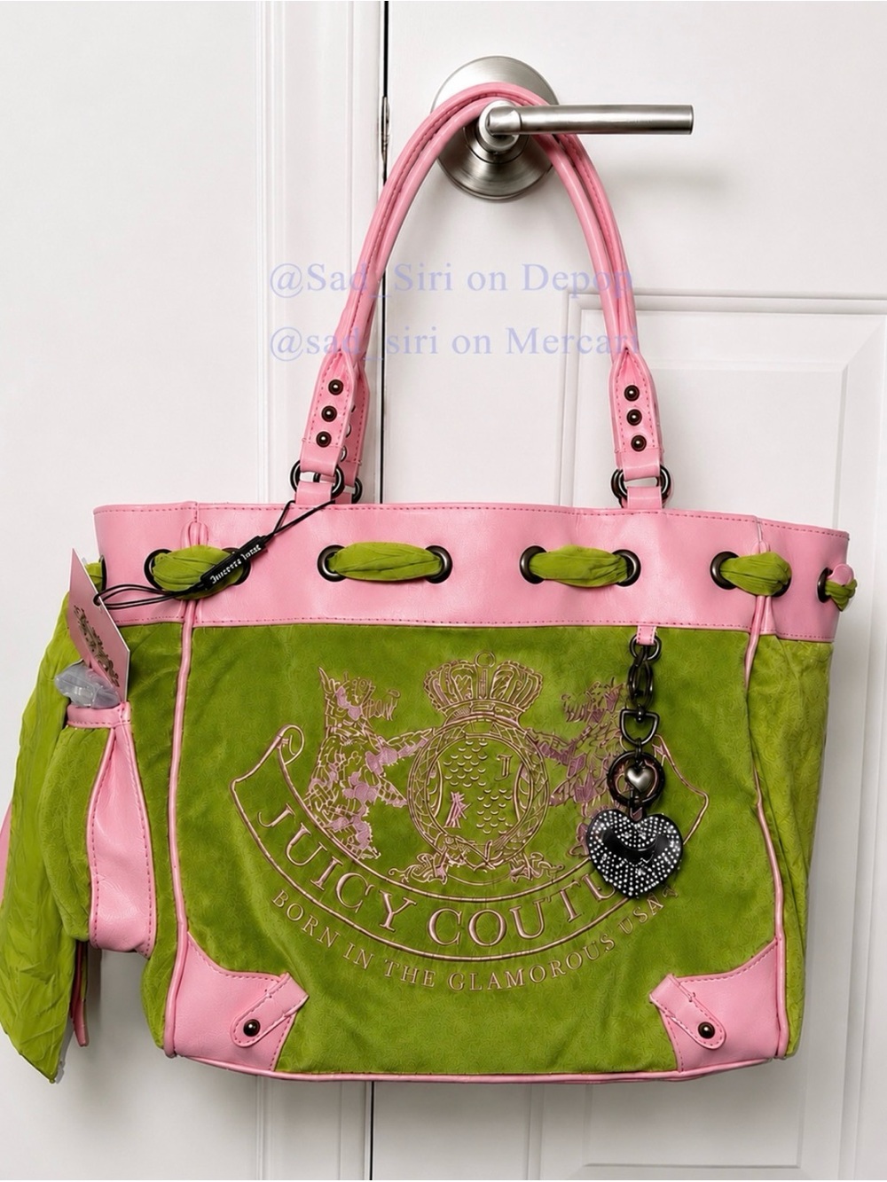 Juicy Couture UK Edition Daydreamer handbag in Pistachio Green and Pink NWT!!